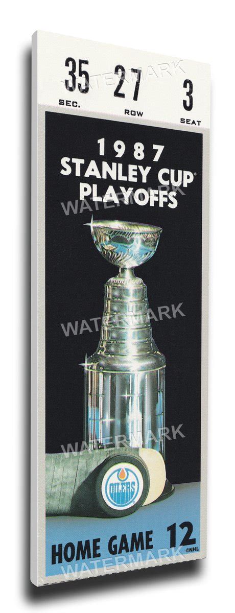 NHL Edmonton Oilers 1987 Stanley Cup Mega Ticket : Thats My Ticket ...