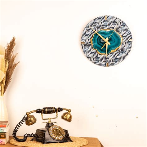 Blue Zebra Wall Clock(Round) – HOMEARTE INDIA