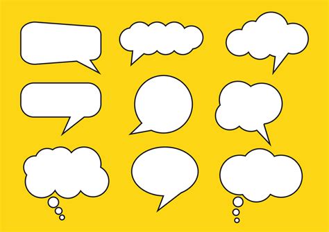 Speech bubble set 1223052 Vector Art at Vecteezy