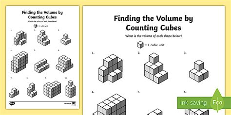 Finding the Volume by Counting Cubes Activity | Twinkl