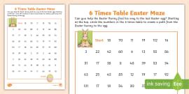 👉 4 Times Table Easter Maze