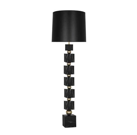 Totem Black Marble Floor Lamp with Black Shade 169cm - Avant Garde ...