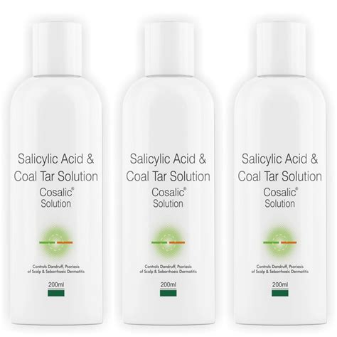 Salve Cosalic Coal Tar & Salicylic Acid Shampoo for Dry Itchy Scaly & Flaky Scalp Minimizes ...