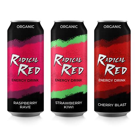 Radical Red Energy Drink - Villeda Design