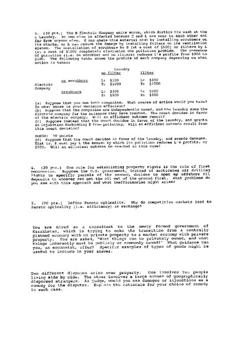 Application Based Questions: Economic Efficiency & Property Rights (ECO ...