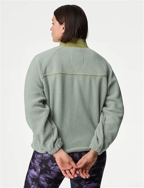Buy Borg Zip Up Funnel Neck Fleece Jacket at Marks & Spencer