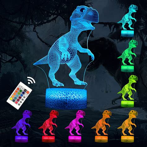 Buy 3D Illusion LED Night Light T-Rex Night Light, Dinosaur Night Light ...