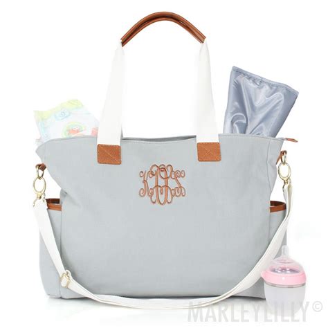 Monogrammed Diaper Bag - Personalized Baby Gift