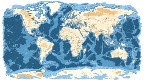 Large Detailed World Map 的图像结果