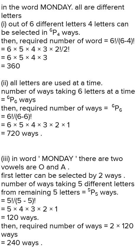 how many words with or without meaning can be made from the letter of ...
