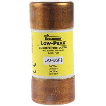 LPJ-40SP Eaton 管ヒューズ 40A 25 x 60mm 300V ac (タイムラグ) LPJ-40SP 1個 EATON ...