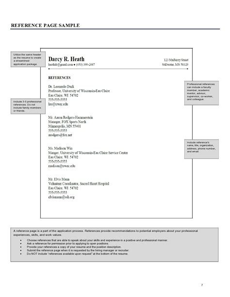 Image result for Professional Reference List Example