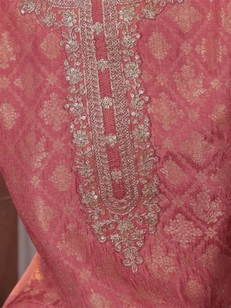 Buy Peach Self Design Silk Blend Straight Kurta With Dupatta - 33549O-S ...