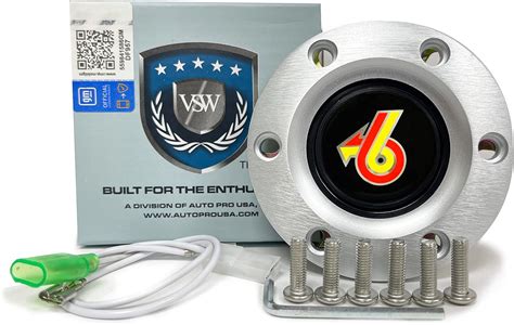 Buy VSW S6 Brushed Horn Button Compatible with 6 Bolt Steering Wheel ...