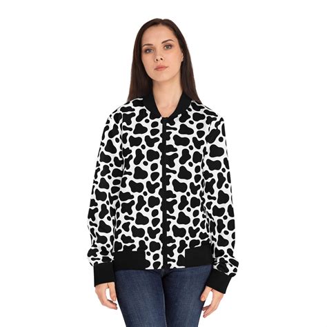 Cow Print Jacket Cow Pattern Cow Women's Bomber Jacket - Etsy