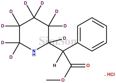 Methylphenidate D9 Hydrochloride | CAS No- 1219804-02-0 | Simson Pharma ...