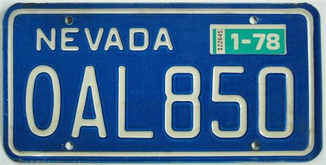 Old Nevada License Plate 1978 - Classic License Plates