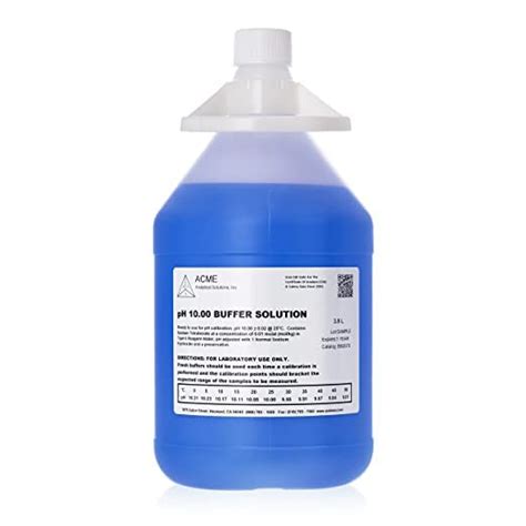 Analytical Solutions pH 10 Buffer Solution, Color Coded Blue, pH ...