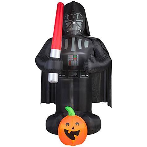 Gemmy Airblown Inflatable Darth Vader Holding a Red Light Saber with a ...