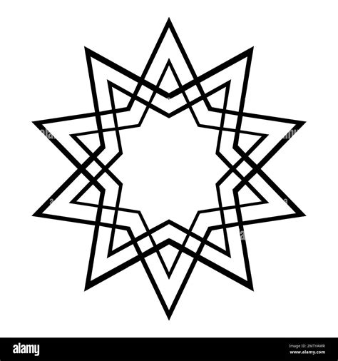 Double five pointed star icon Stock Photo - Alamy