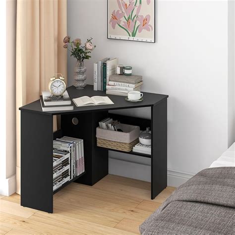 IFANNY Corner Computer Desk, 90 Degrees Triangle Desk India | Ubuy
