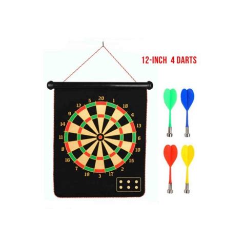 Magnetic Dart Board with 4 Darts (12 Inch)