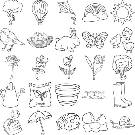 Image result for Spring Cartoon Outline