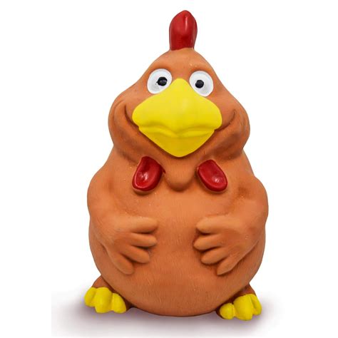 Buy BarkButler x Fofos Latex Bi Rooster Squeaky Dog Toy, Brown | Small ...