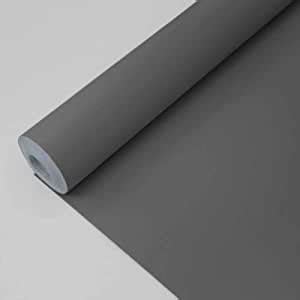JAAMSO ROYALS Grey Colour Plain matt Vinyl Self Adhesive Waterproof ...