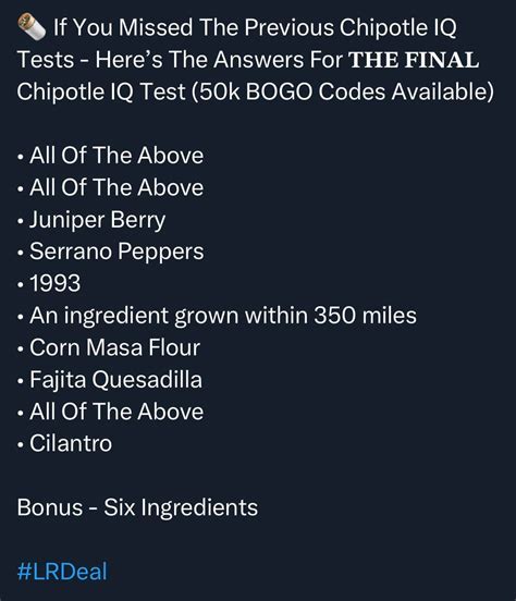 CHIPOTLE IQ ANSWERS : r/Chipotle