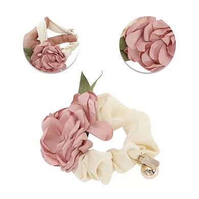 Cute Rose Pearl Hair Ties Hair Elastic Band Hair Accessory for Daily ...