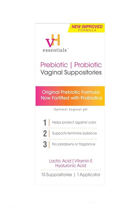 vH essentials Prebiotic + Probiotic Vaginal Suppositories | New Improv – Ome's Beauty Mart