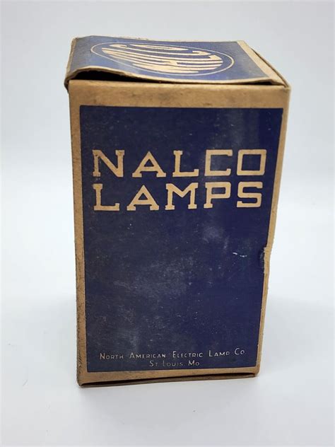 Antique NOS Nalco Carbon Lamp Watt G-25 Original Box Lite-O-Nite light ...