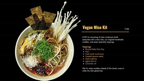 Menu at The Ramen Project, Gurugram