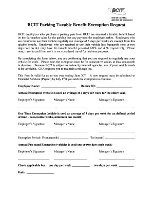 Fillable Online bcit Bcit financial services parking-btaxableb-benefit ...