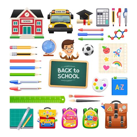 Objek sekolah Vectors - Download Free High-Quality Vectors from Freepik ...