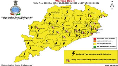 IMD predicts thunderstorm with lightning, gusty surface wind in Odisha ...