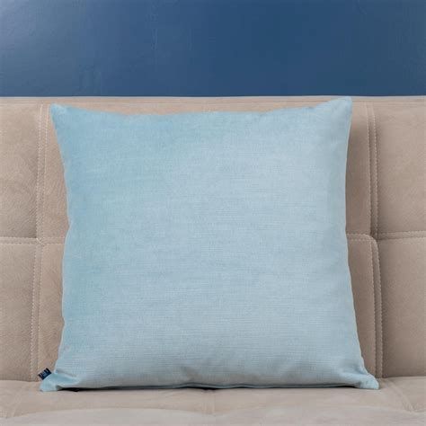 Light Blue Velvet Throw Pillow| Blue Pillow Case| Sky Blue Cushion ...