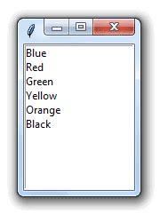 Python Tkinter ListBox 的图像结果