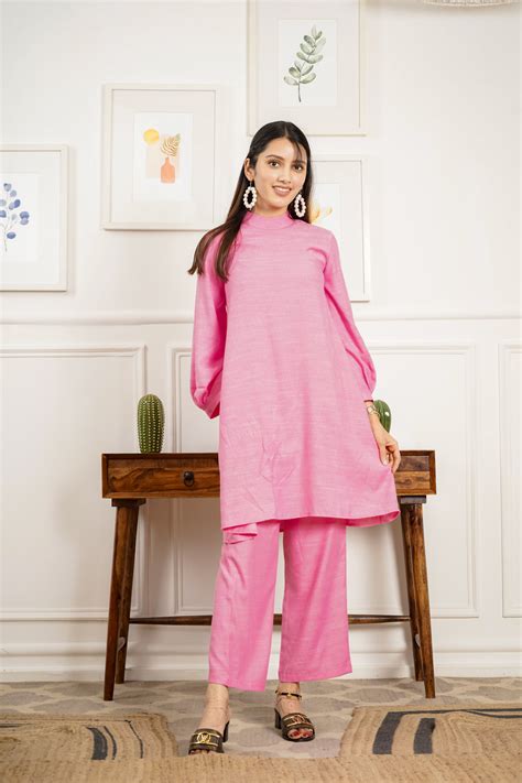 Netose Pink Relaxed Fit Co-ord Set – Netose By LakhNeet (I) Private Limited