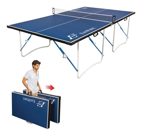 EastPoint Fold N' Store Table Tennis/Ping Pong Table Set w/ Net, Balls ...