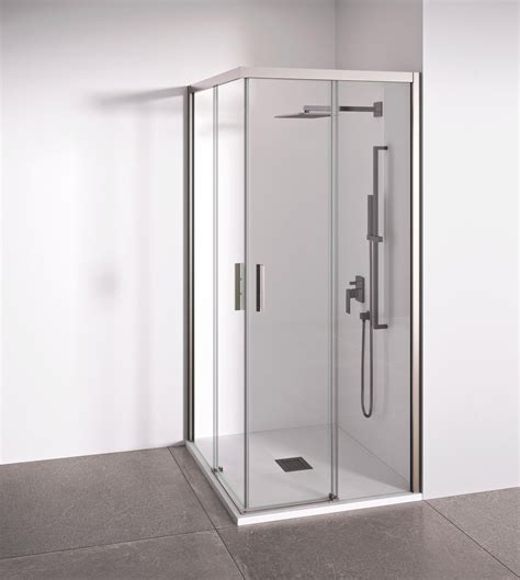 BELLOBATH - Mampara de ducha angular 2 correderas + 2 fijos - Cristal ...