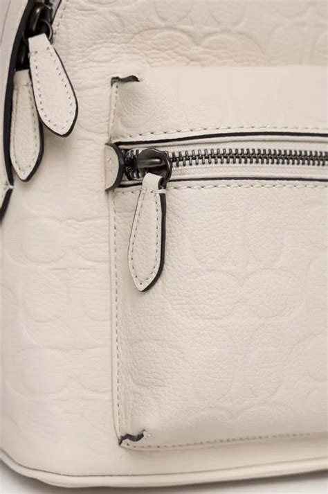 Coach plecak skórzany męski kolor beżowy mały gładki | Answear.com