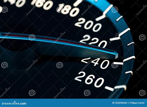 Speedometer Needle Pointing at 240 Kilometers Per Hour on Dashboard ...