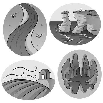 Weathering and Erosion Clip Art: Set 1 of 2 by Digital Classroom Clipart