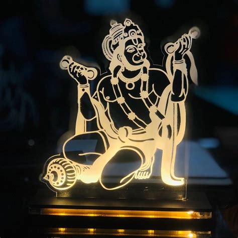 LED Acrylic Hanuman Ji Table Frame – QuirkyGifts