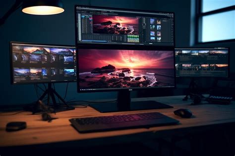 Image result for Laptop Desktop Setup Dual Monitor