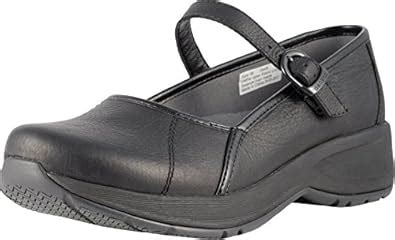 Buy Dansko Women's Steffi Mary Jane Flat, Black Tumbled Pull up, 42 M ...