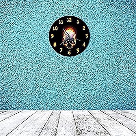 Buy Wall Clock Acrylic Wall Clock Demon Skull Numbers Wall Clock Heavy ...