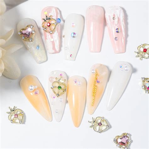 Eisoary 10Pcs Nail Art Rhinestone Shining Manicure Decoration DIY ...